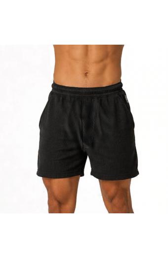 Short Faca Preto Canelado