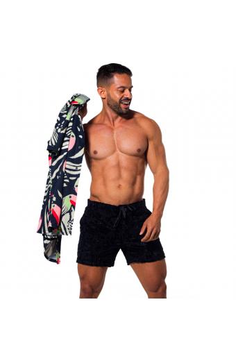 Short Tenis Lux Floral Preto