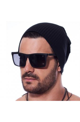 Touca Preto Canelado