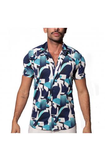 Camisa Tradicional Malha Marinho Azul