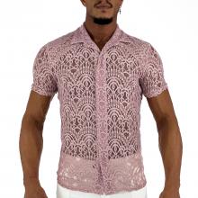 Camisa Tradicional Lux Renda Rose