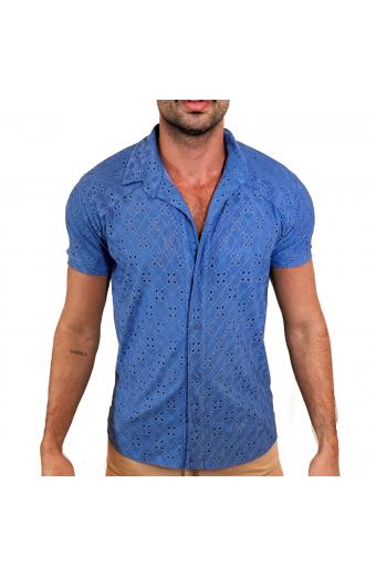 Camisa Tradicional Lux Lese Azul