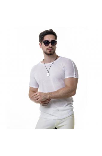 Camiseta Direct Branco Tricot