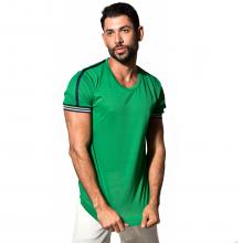 Camiseta Confort MC Verde-Marinho