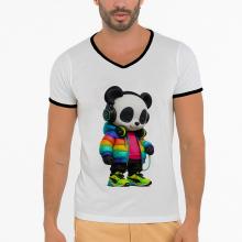 Camiseta Gola V  Panda Fone