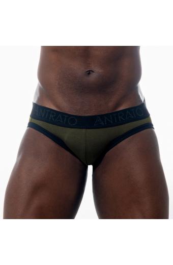 Cueca Jock Slip Musgo Preto