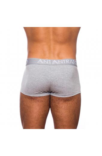 Cueca Boxer Cinza Mescla Algodão