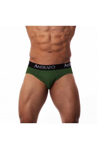 Cueca Slip Verde Militar (Algodão)
