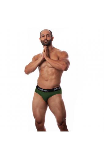 Cueca Slip Verde Militar (Algodão)