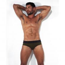Cueca Slip Verde Musgo Algodão Cueca Slip Verde Musgo Algodão