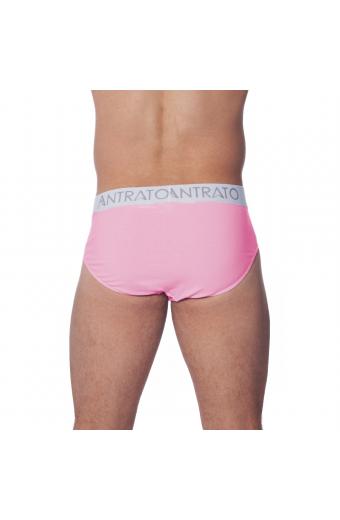 Cueca Slip Rosa Algodão