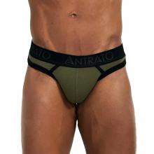 Cueca Thong Musgo Preto