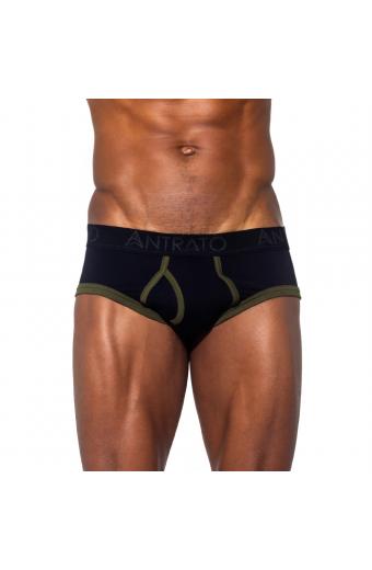 Cueca Tradicional Preto Musgo(Algodão)