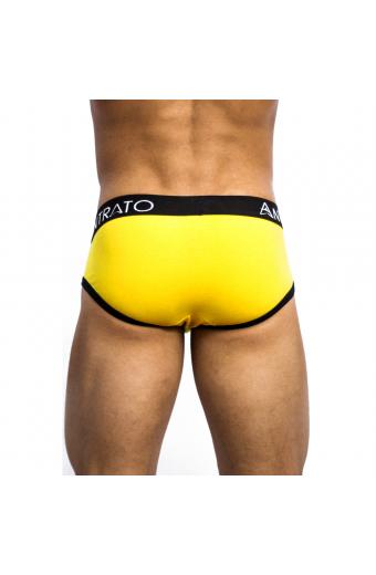 Cueca Tradicional Amarelo Preto