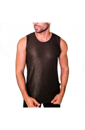 Regata Fechada Lux Preto Brilho