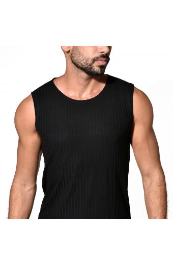 Regata Fechada Preto Canelado