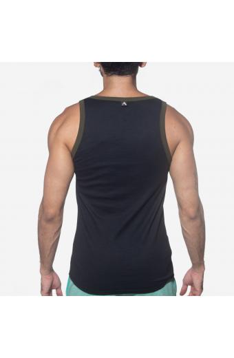 Regata Quadrada Preto/Musgo